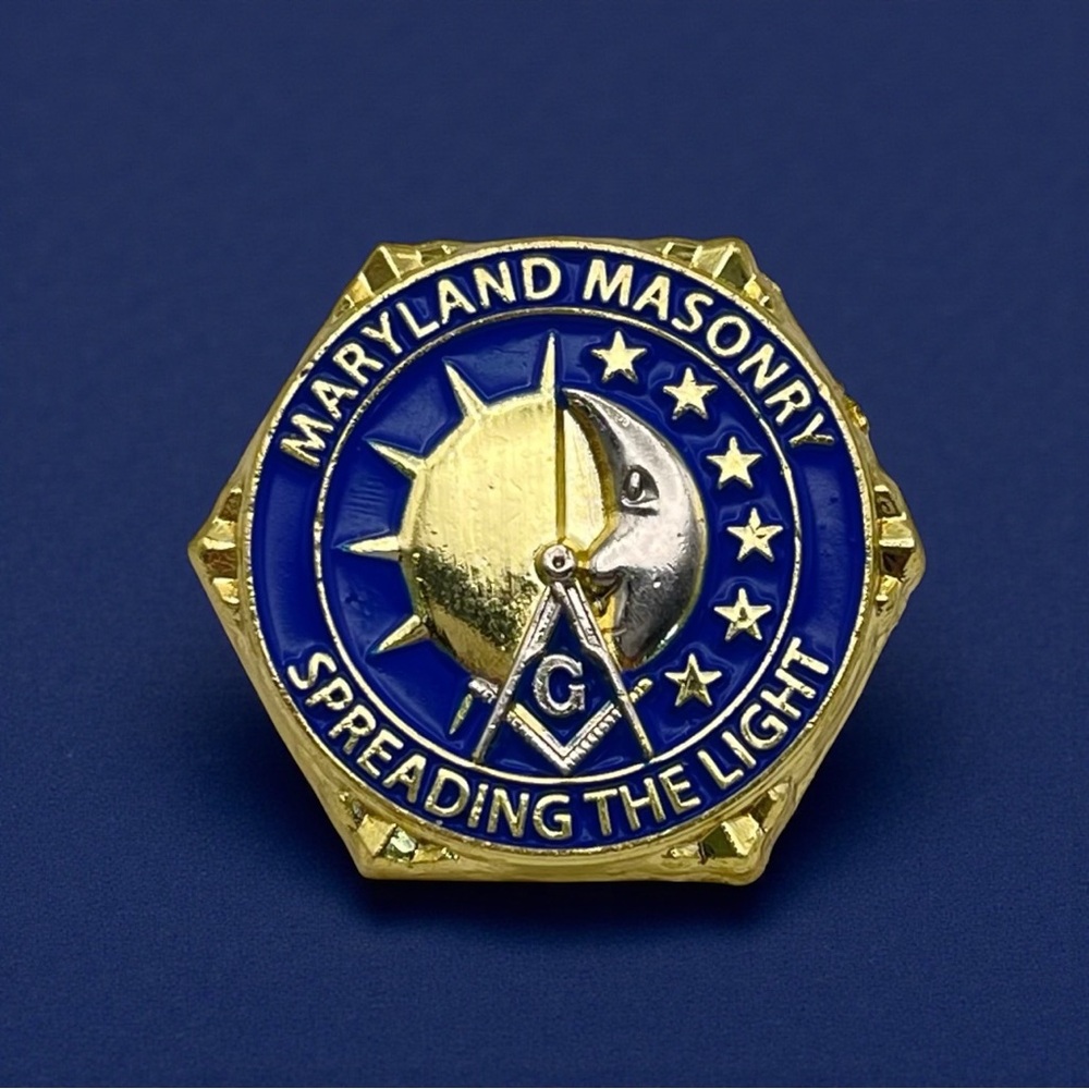 Grand Master Maryland Masonry Pathway to Excellence Freemason Member Lapel Pin